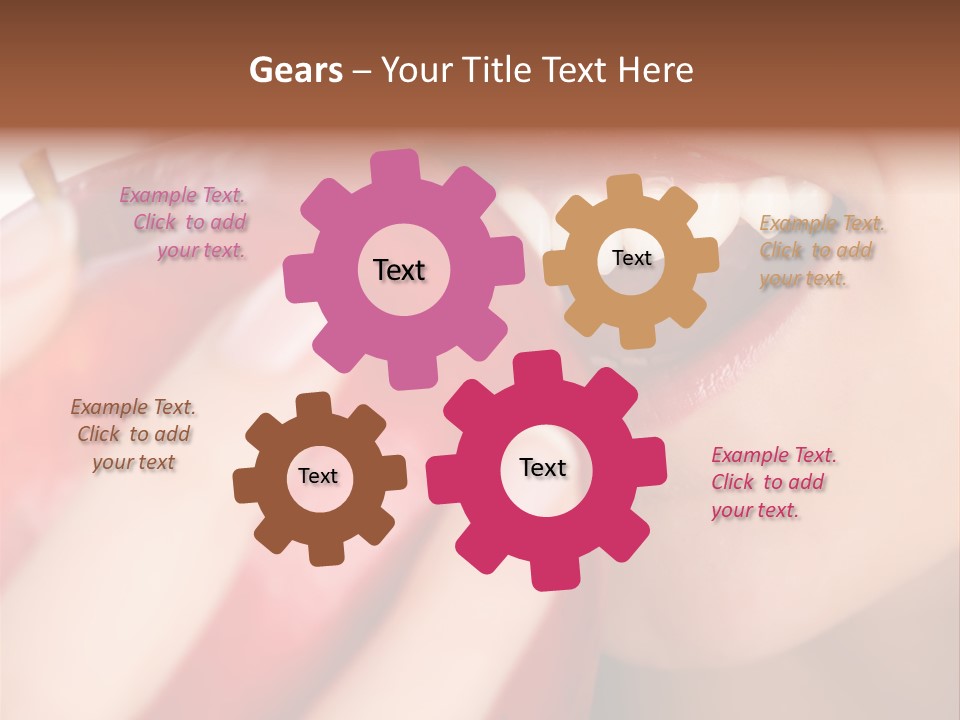 Brunette Lady Laugh PowerPoint Template