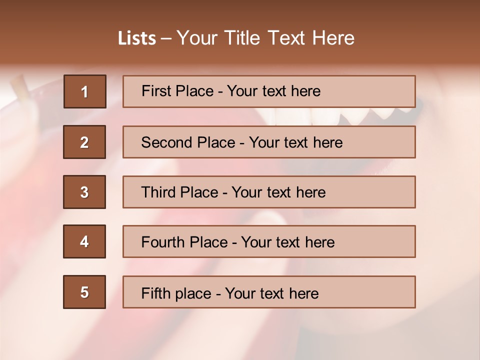 Brunette Lady Laugh PowerPoint Template