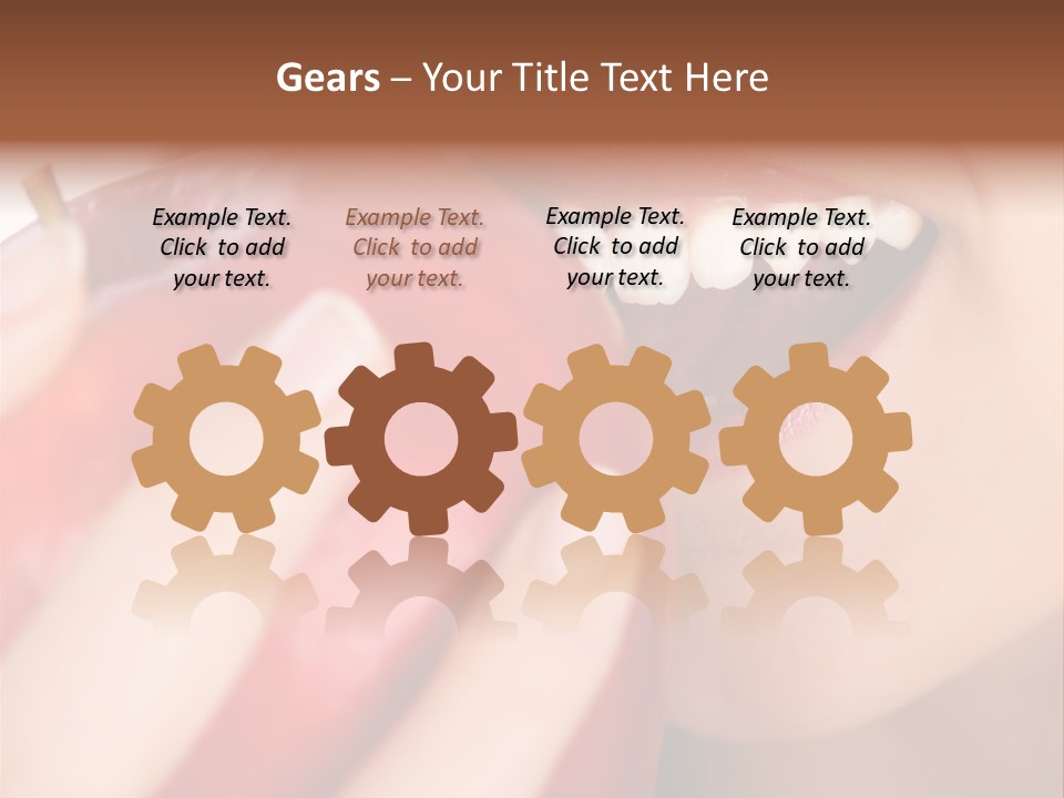 Brunette Lady Laugh PowerPoint Template