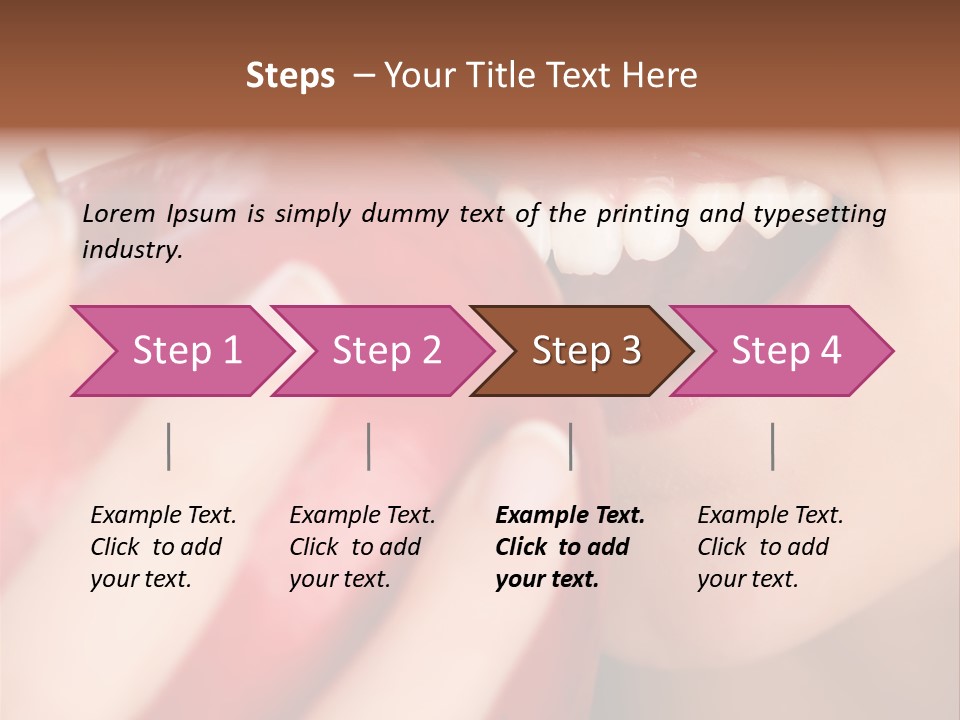 Brunette Lady Laugh PowerPoint Template