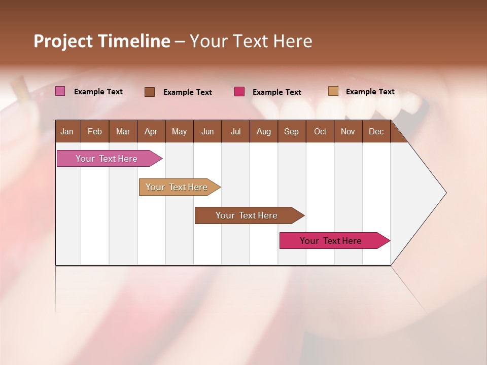 Brunette Lady Laugh PowerPoint Template