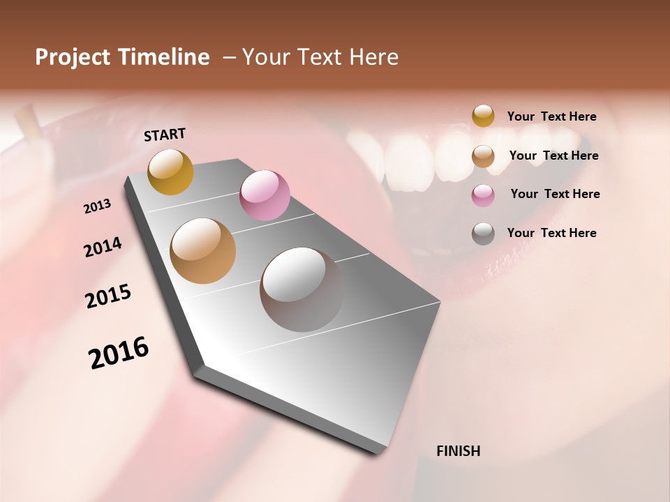 Brunette Lady Laugh PowerPoint Template