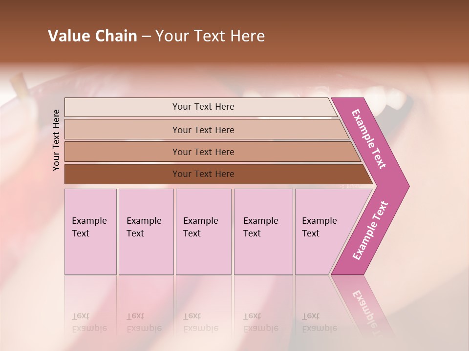 Brunette Lady Laugh PowerPoint Template