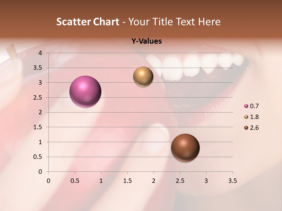 Brunette Lady Laugh PowerPoint Template