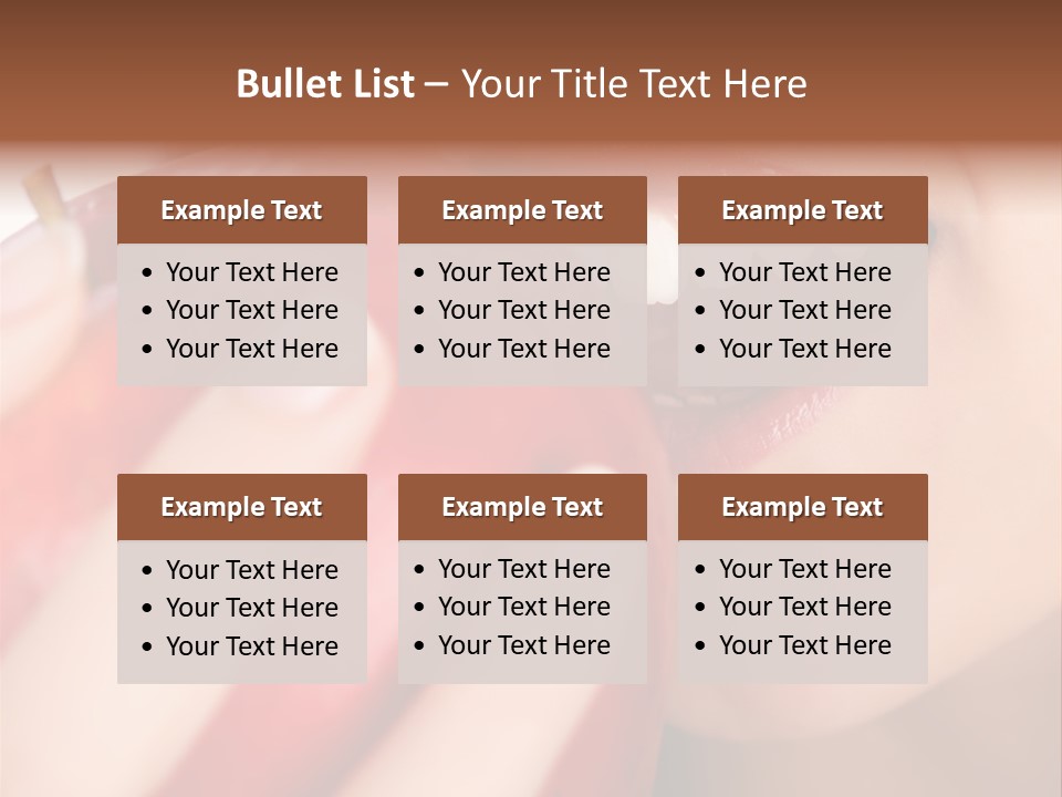 Brunette Lady Laugh PowerPoint Template