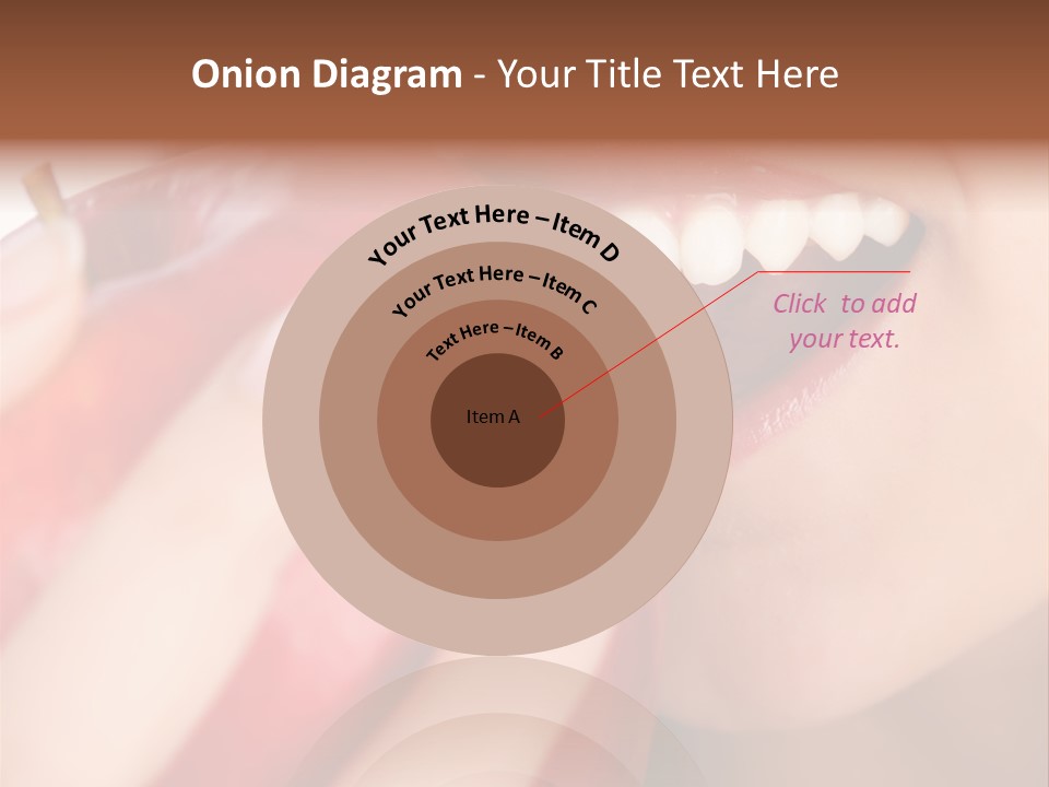 Brunette Lady Laugh PowerPoint Template