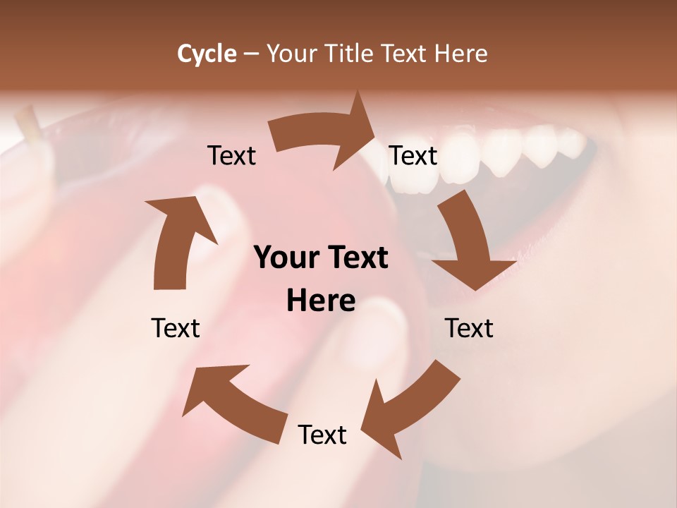 Brunette Lady Laugh PowerPoint Template