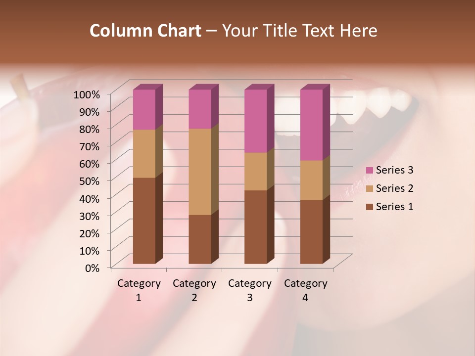 Brunette Lady Laugh PowerPoint Template