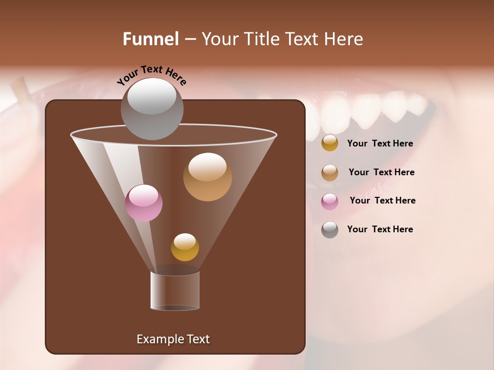 Brunette Lady Laugh PowerPoint Template