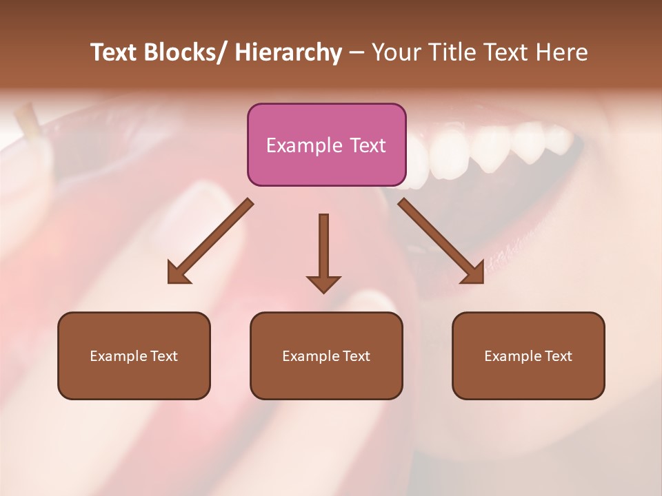 Brunette Lady Laugh PowerPoint Template