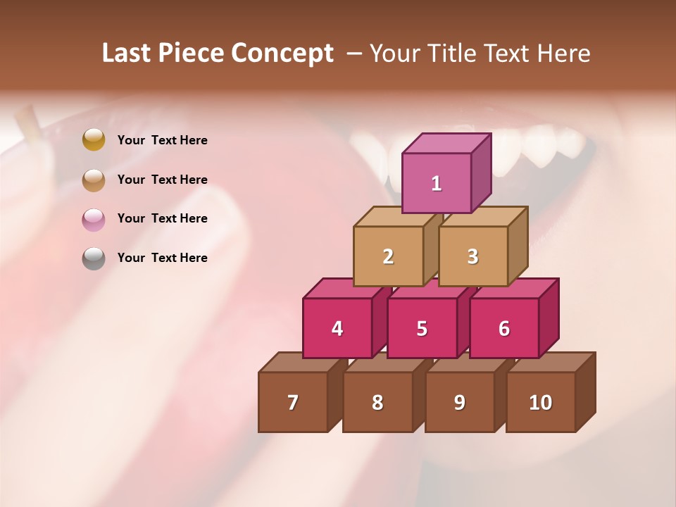 Brunette Lady Laugh PowerPoint Template