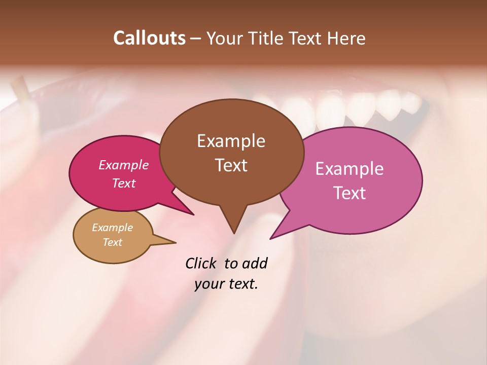 Brunette Lady Laugh PowerPoint Template