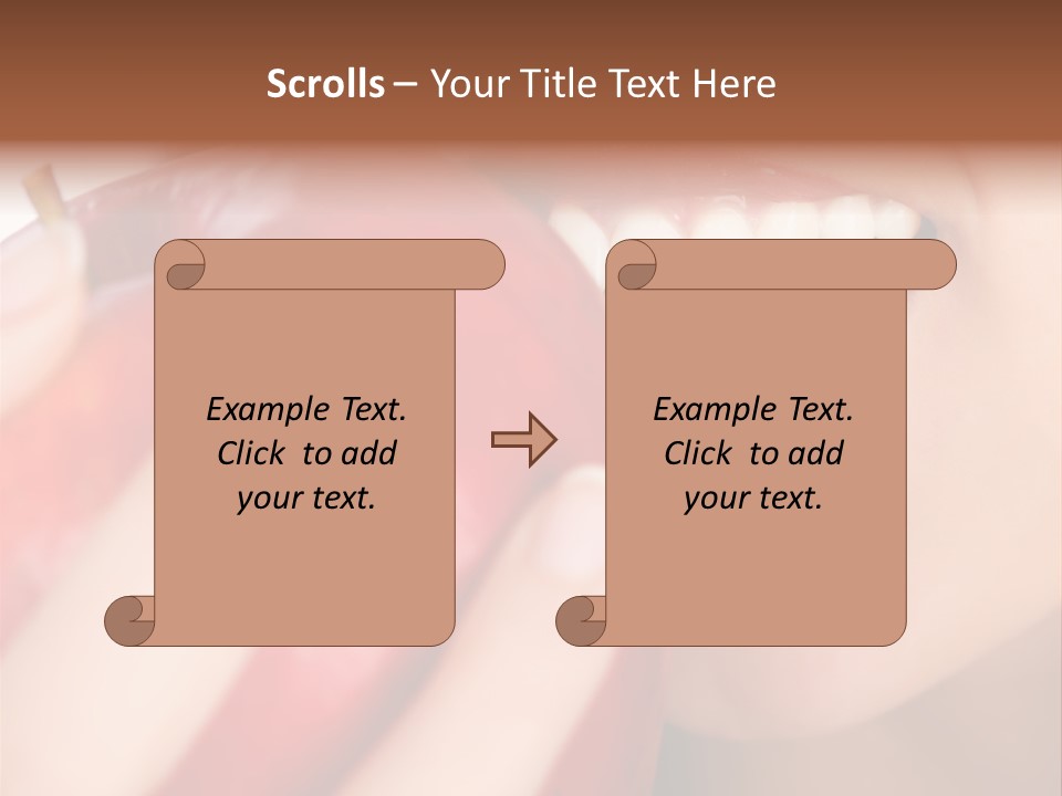 Brunette Lady Laugh PowerPoint Template