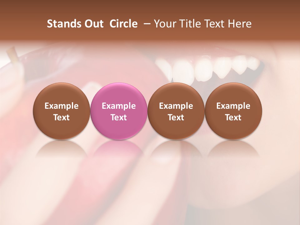 Brunette Lady Laugh PowerPoint Template