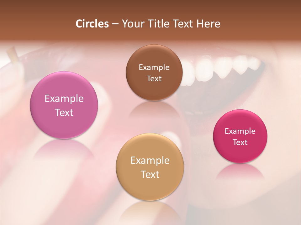 Brunette Lady Laugh PowerPoint Template