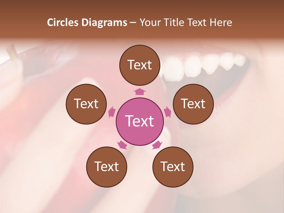 Brunette Lady Laugh PowerPoint Template