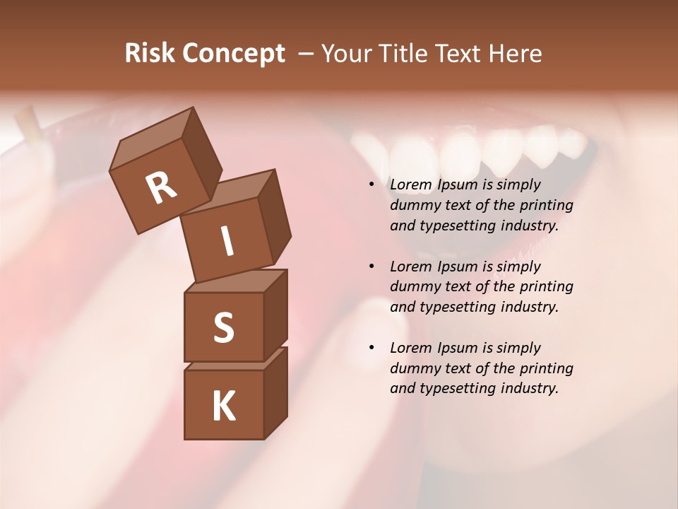 Brunette Lady Laugh PowerPoint Template