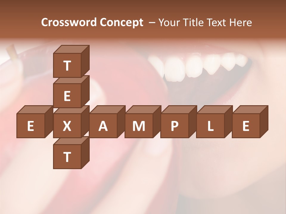 Brunette Lady Laugh PowerPoint Template