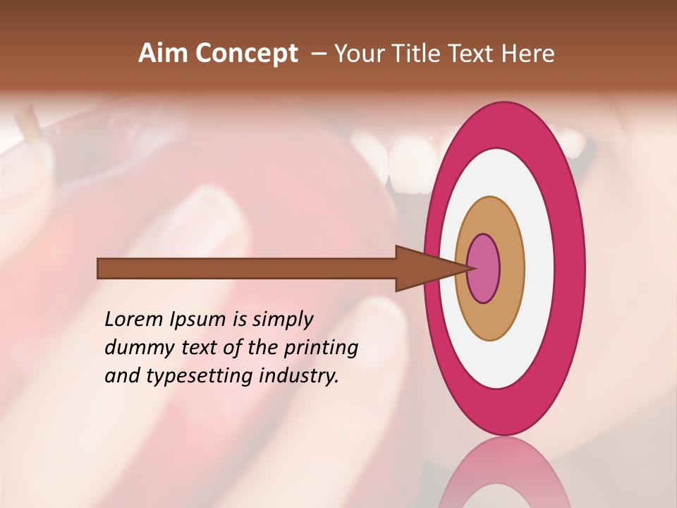 Brunette Lady Laugh PowerPoint Template