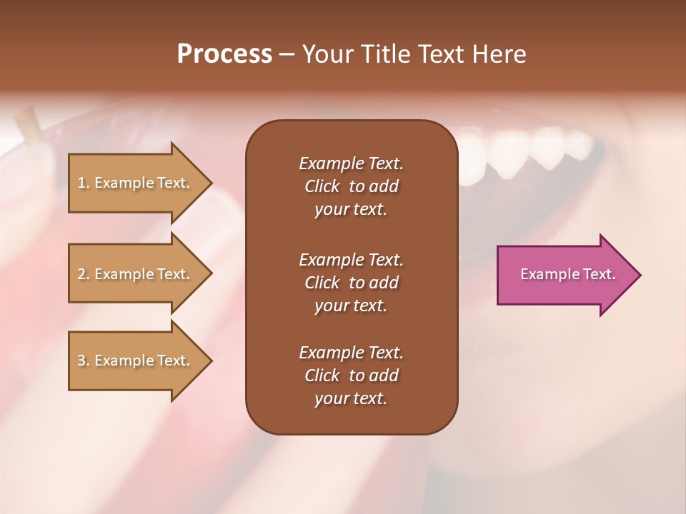 Brunette Lady Laugh PowerPoint Template