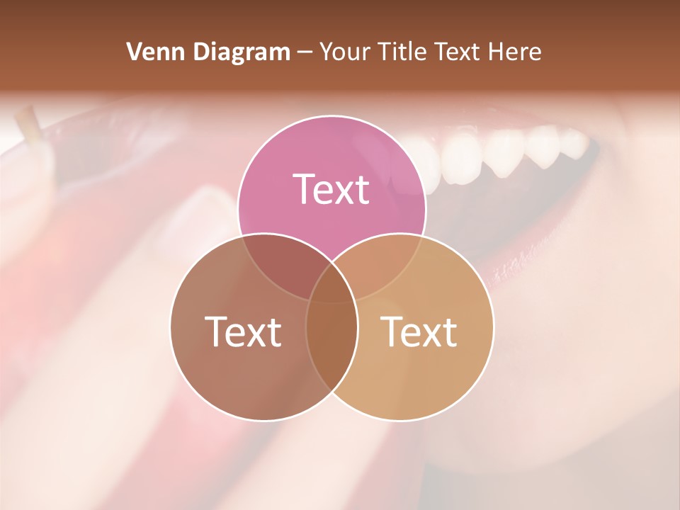 Brunette Lady Laugh PowerPoint Template