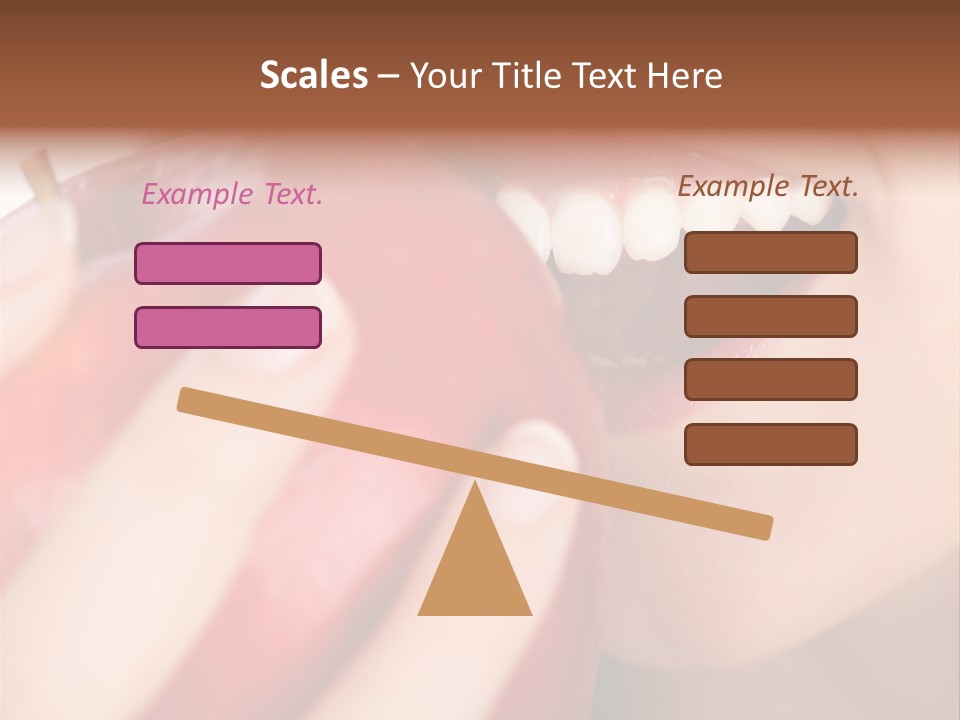 Brunette Lady Laugh PowerPoint Template