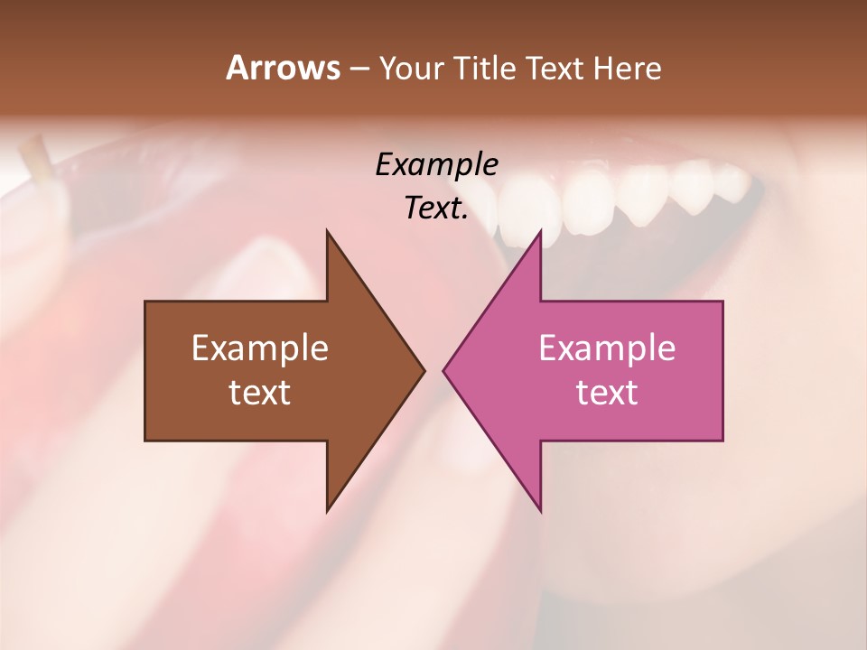 Brunette Lady Laugh PowerPoint Template