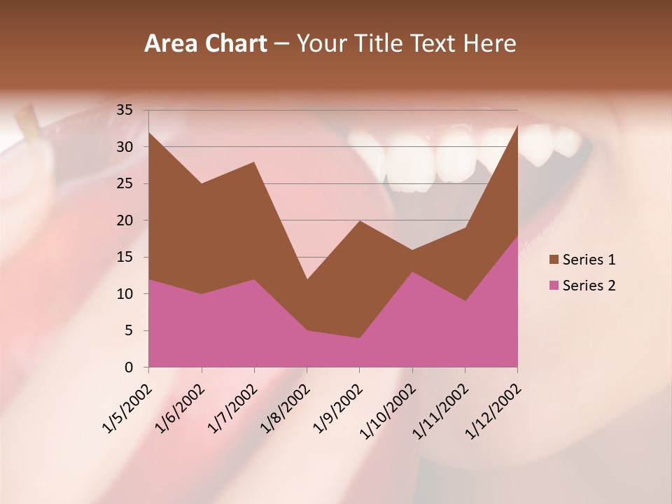 Brunette Lady Laugh PowerPoint Template