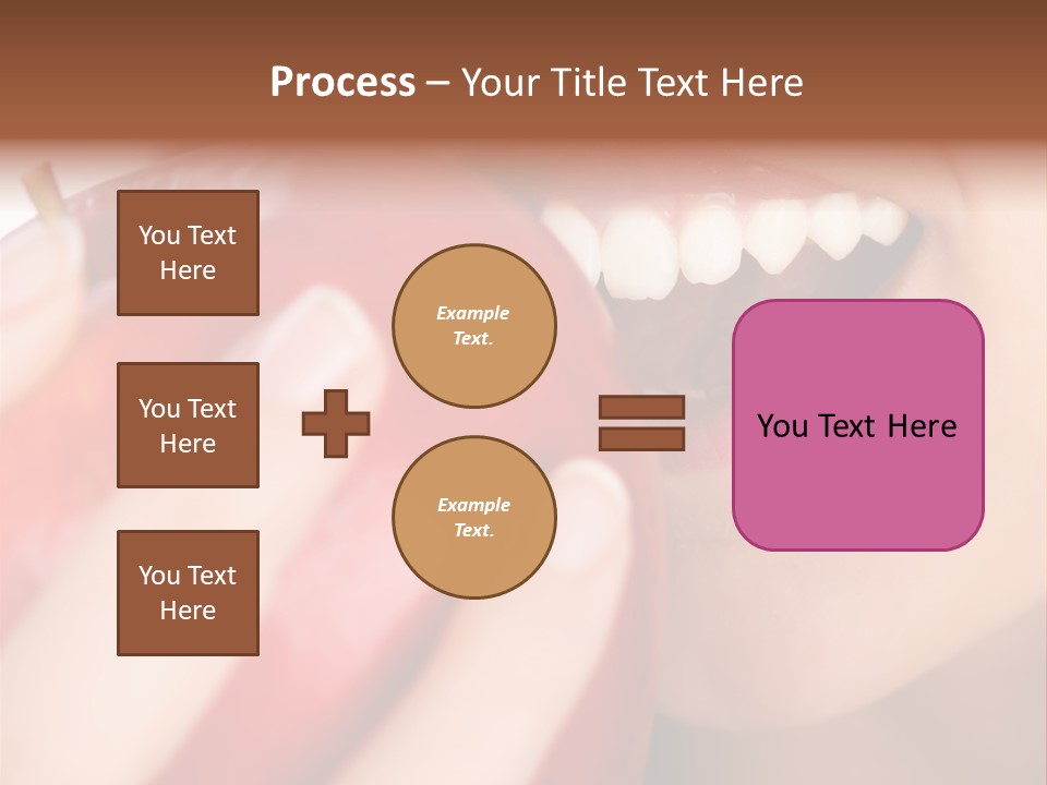 Brunette Lady Laugh PowerPoint Template