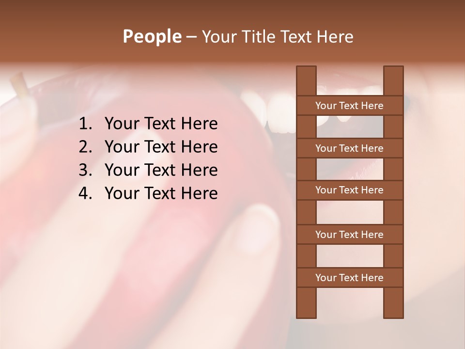 Brunette Lady Laugh PowerPoint Template