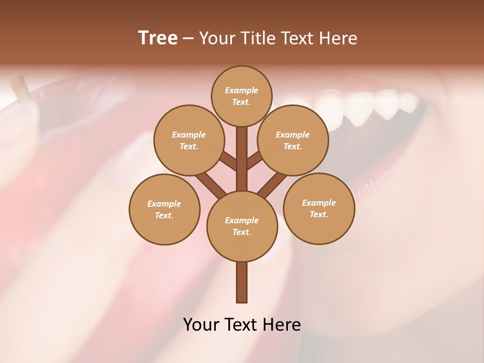 Brunette Lady Laugh PowerPoint Template