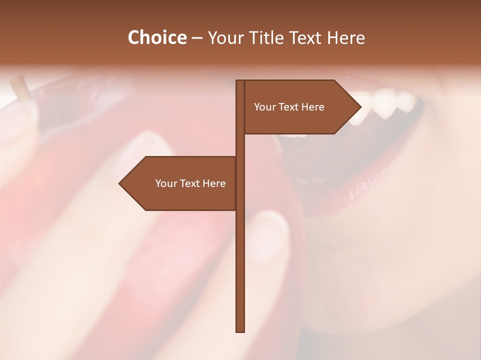 Brunette Lady Laugh PowerPoint Template