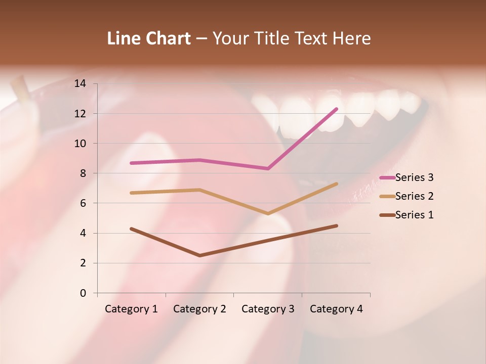 Brunette Lady Laugh PowerPoint Template