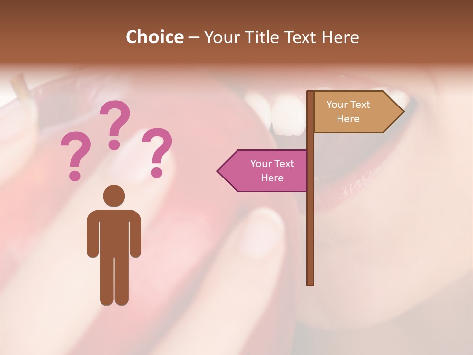 Brunette Lady Laugh PowerPoint Template