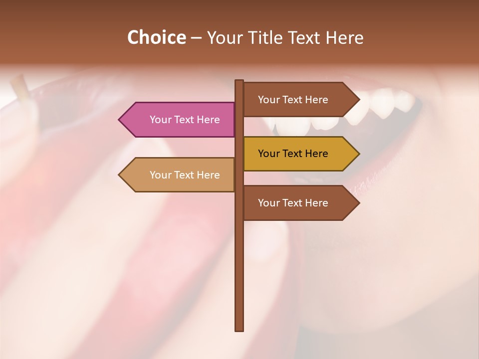 Brunette Lady Laugh PowerPoint Template