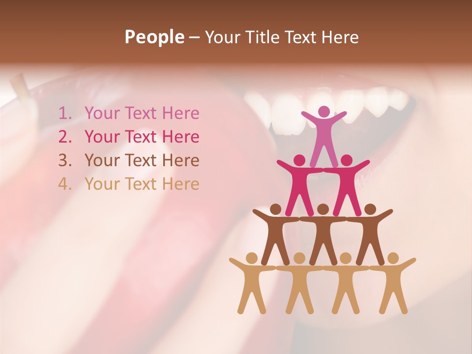 Brunette Lady Laugh PowerPoint Template