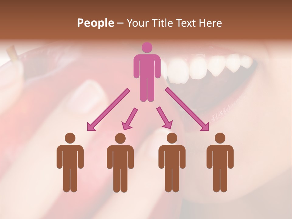 Brunette Lady Laugh PowerPoint Template