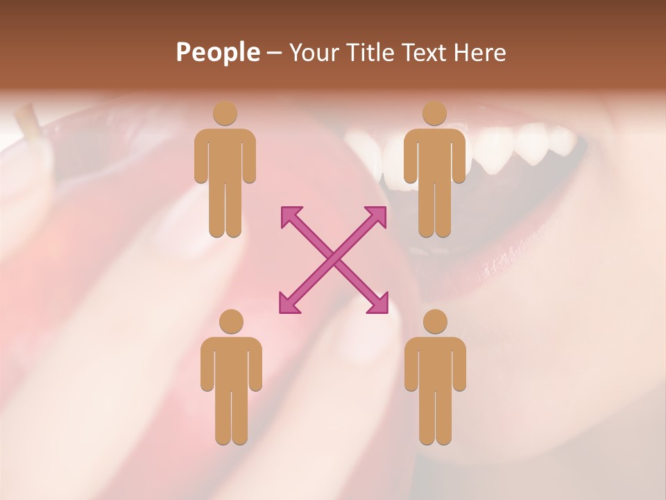 Brunette Lady Laugh PowerPoint Template