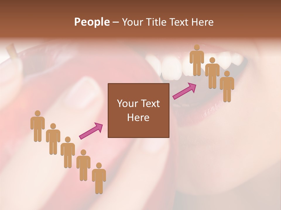 Brunette Lady Laugh PowerPoint Template