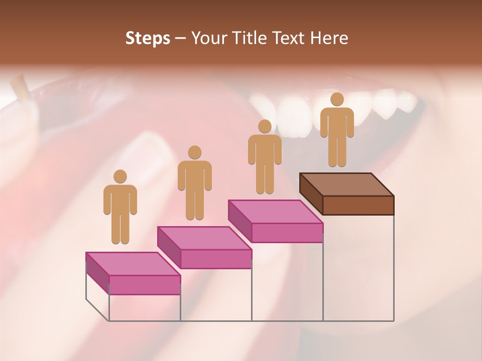 Brunette Lady Laugh PowerPoint Template