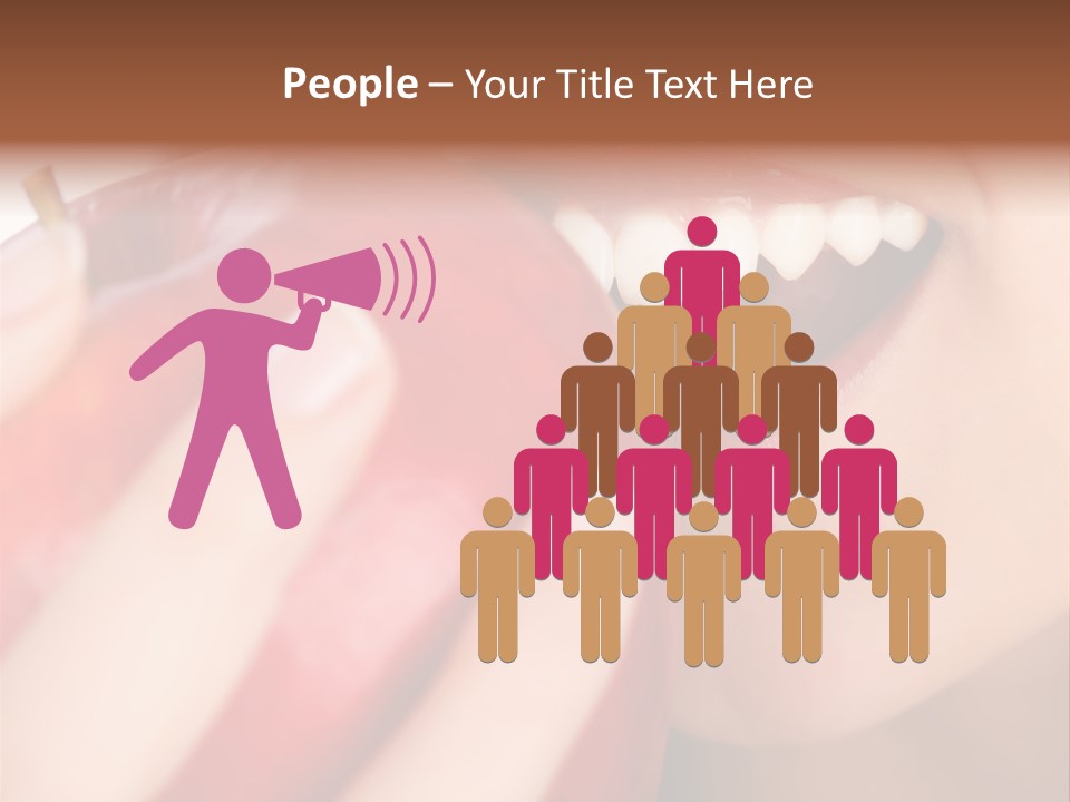 Brunette Lady Laugh PowerPoint Template