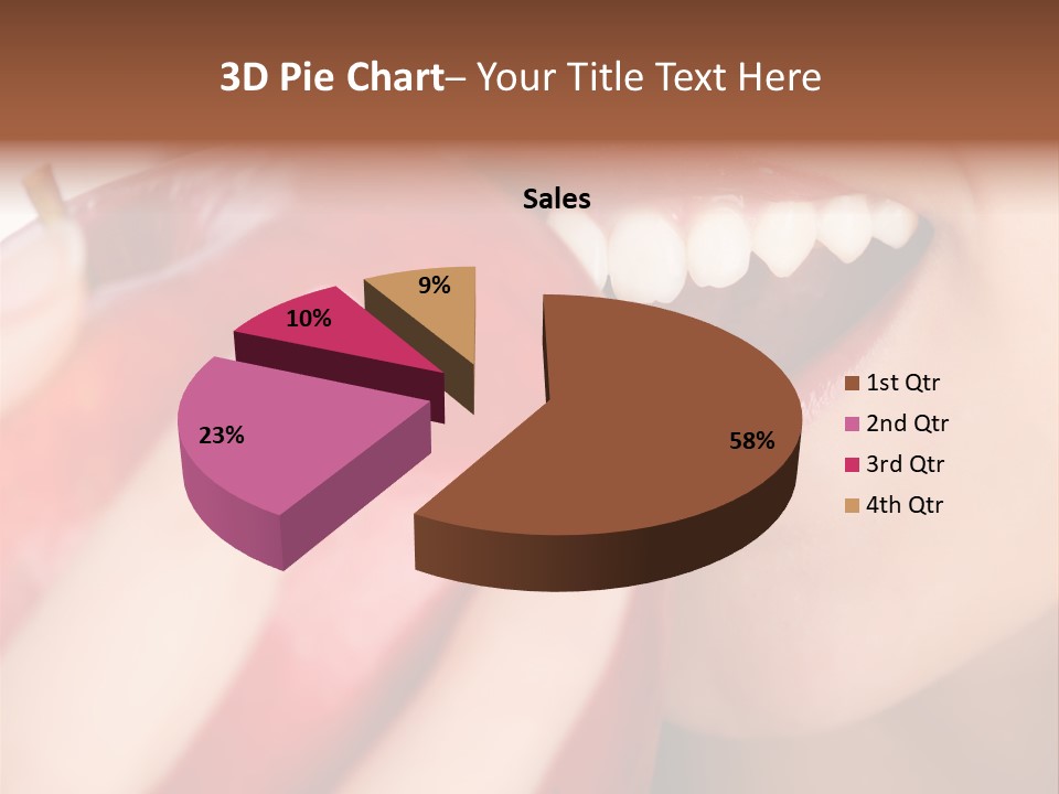 Brunette Lady Laugh PowerPoint Template