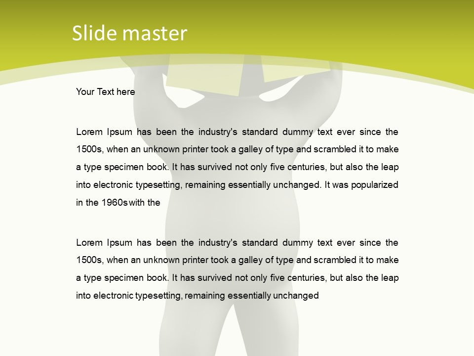 D Small Person Stickynote Memory PowerPoint Template