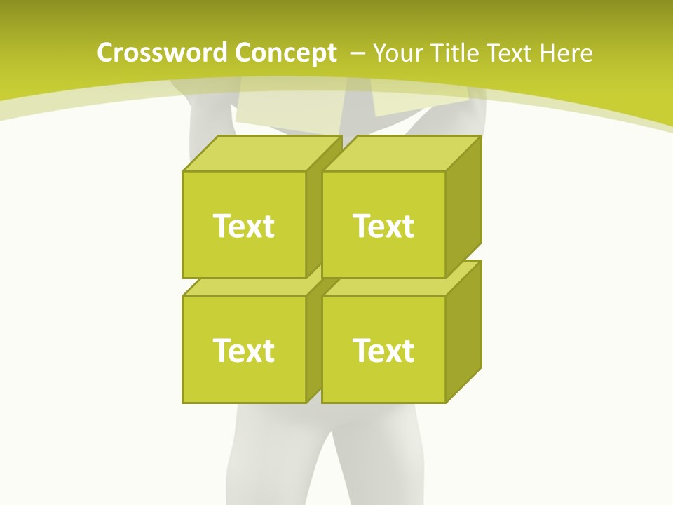 D Small Person Stickynote Memory PowerPoint Template