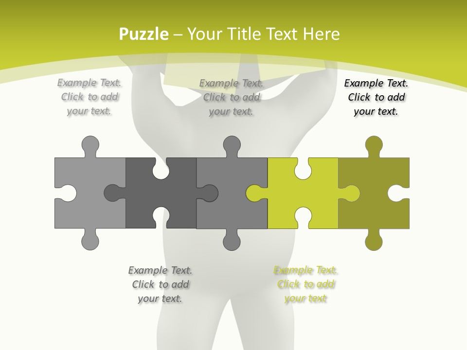 D Small Person Stickynote Memory PowerPoint Template