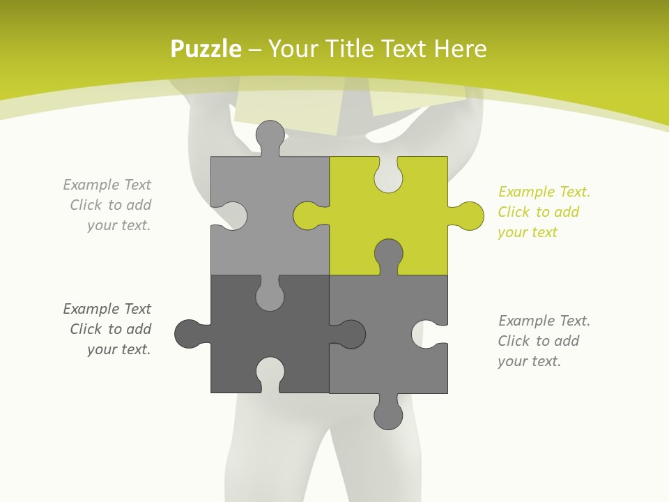 D Small Person Stickynote Memory PowerPoint Template