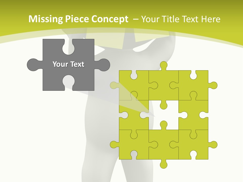 D Small Person Stickynote Memory PowerPoint Template