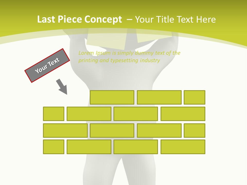 D Small Person Stickynote Memory PowerPoint Template