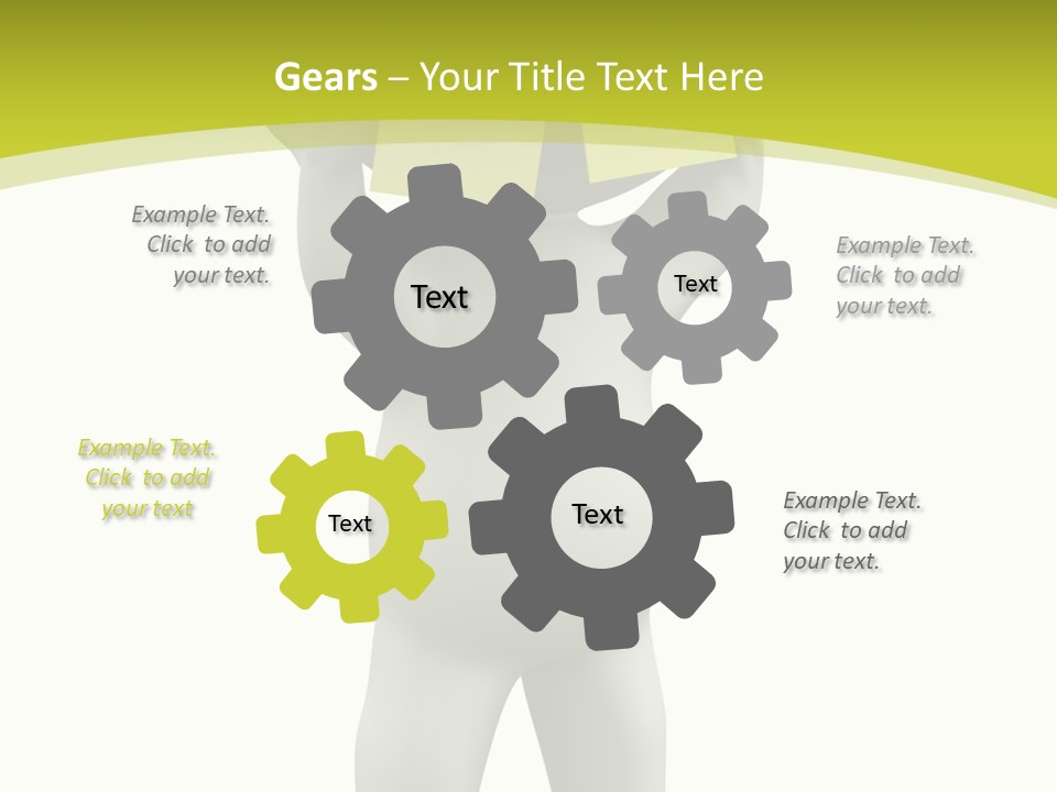 D Small Person Stickynote Memory PowerPoint Template