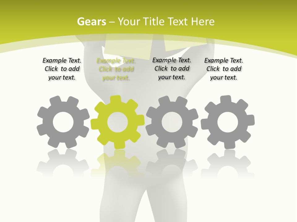 D Small Person Stickynote Memory PowerPoint Template